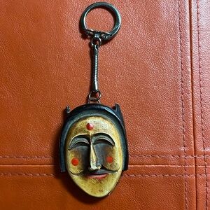 Korean Hague Mask Key Ring Chain Vintage